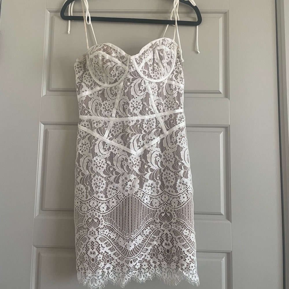 For love and lemons lace white dress